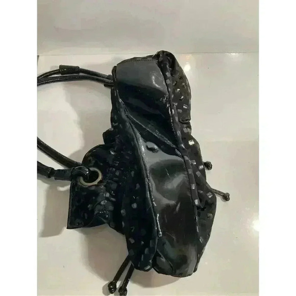 No brand Black Medium sized purse floral and sequin shoulder bag leather handle - Picture 2 of 9